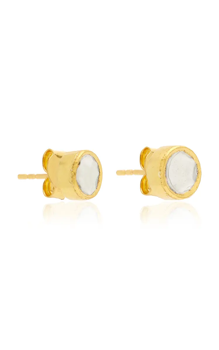 Amrapali 18K Yellow Gold And Kundan Diamond Stud Earrings | Thumbnail 3