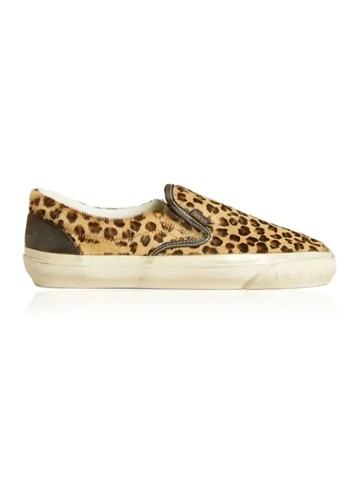 Golden Goose Calfhair and Leather Slip-On Sneakers