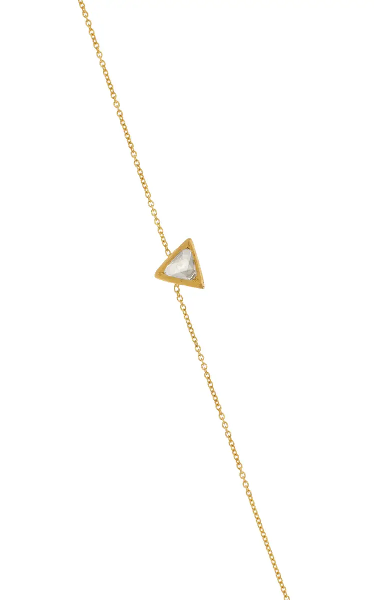 Amrapali 18K Yellow Gold And Kundan Diamond Triangle Chain Bracelet | Thumbnail 3 Amrapali 18K Yellow Gold And Kundan Diamond Triangle Chain Bracelet | Thumbnail 3