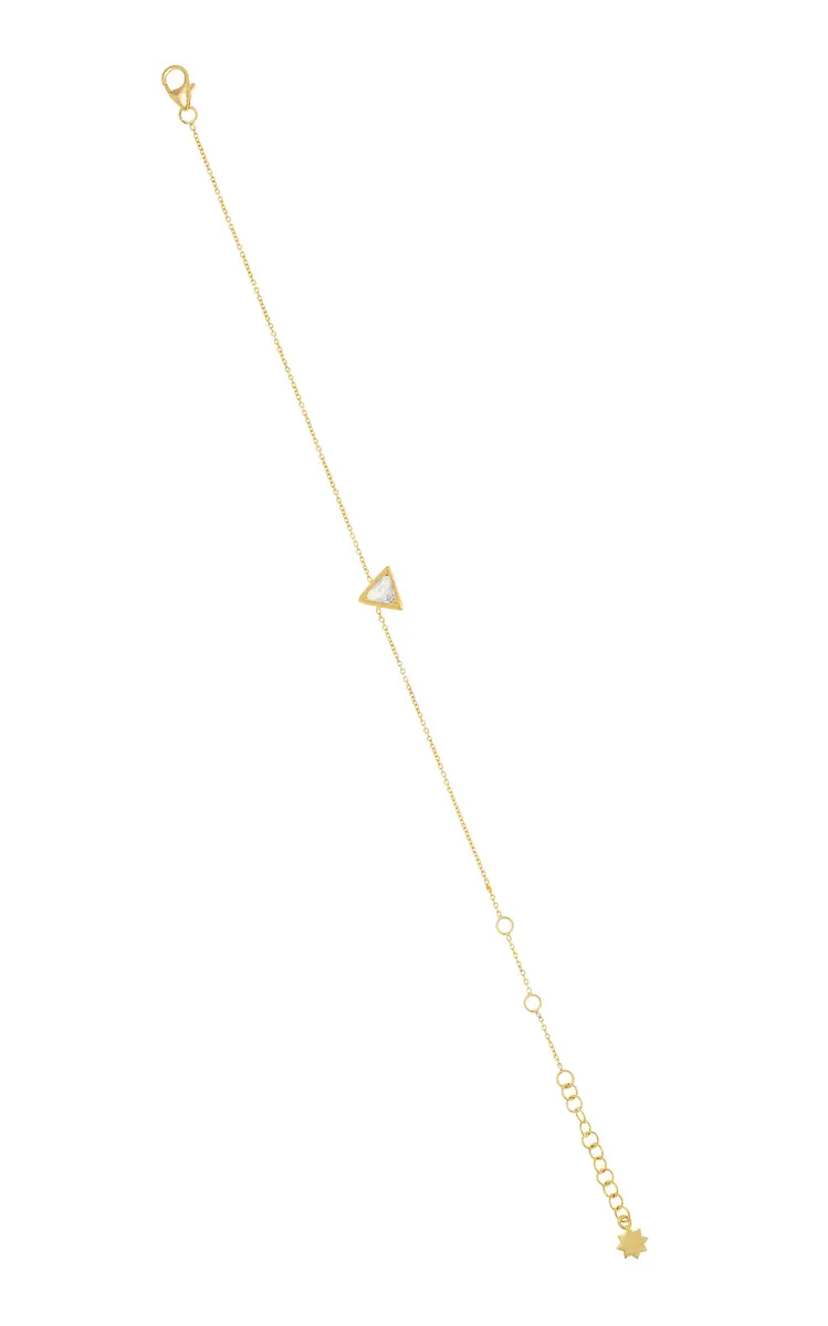 Amrapali 18K Yellow Gold And Kundan Diamond Triangle Chain Bracelet | Thumbnail 4 Amrapali 18K Yellow Gold And Kundan Diamond Triangle Chain Bracelet | Thumbnail 4