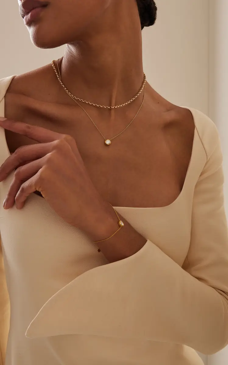 Amrapali 18K Yellow Gold And Kundan Diamond Necklace | Thumbnail 2 Amrapali 18K Yellow Gold And Kundan Diamond Necklace | Thumbnail 2