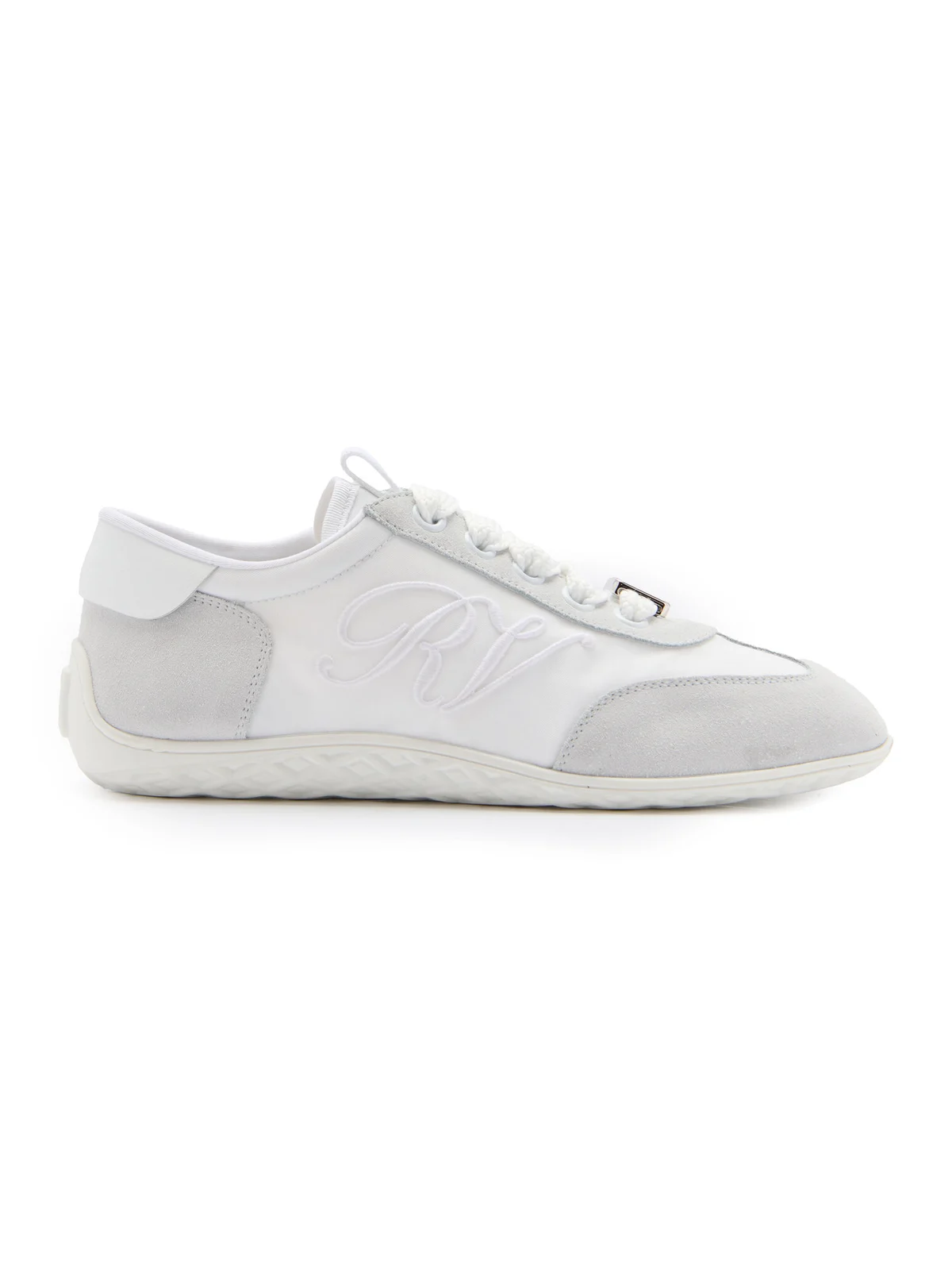 Roger Vivier Viv Suede-Trimmed Canvas Sneakers