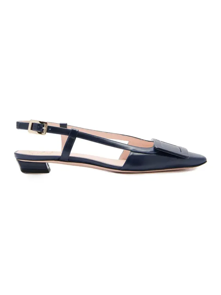 Belle Vivier Leather Slingback Flats Belle Vivier Leather Slingback Flats