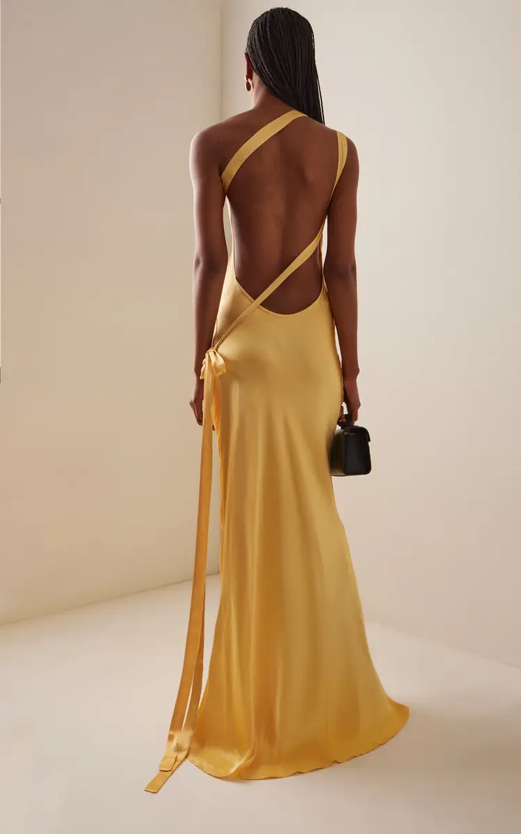 Arcina Ori Monique Open-Back Satin Gown | Thumbnail 4