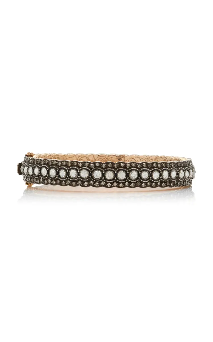 Amrapali One-of-a-Kind Jaipur 14K Yellow Gold Diamond Bangle | Thumbnail 4 Amrapali One-of-a-Kind Jaipur 14K Yellow Gold Diamond Bangle | Thumbnail 4