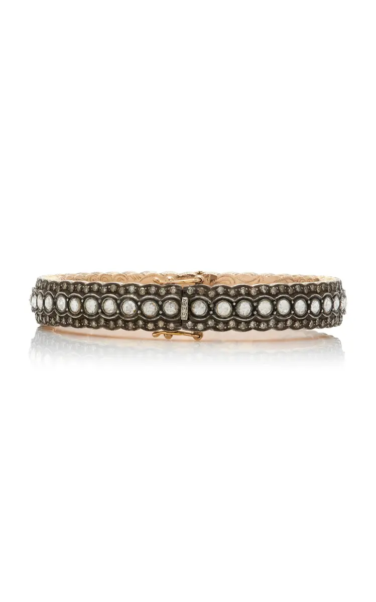 Amrapali One-of-a-Kind Jaipur 14K Yellow Gold Diamond Bangle | Thumbnail 5 Amrapali One-of-a-Kind Jaipur 14K Yellow Gold Diamond Bangle | Thumbnail 5