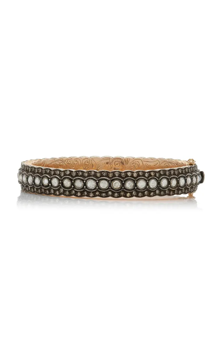 Amrapali One-of-a-Kind Jaipur 14K Yellow Gold Diamond Bangle | Thumbnail 6 Amrapali One-of-a-Kind Jaipur 14K Yellow Gold Diamond Bangle | Thumbnail 6