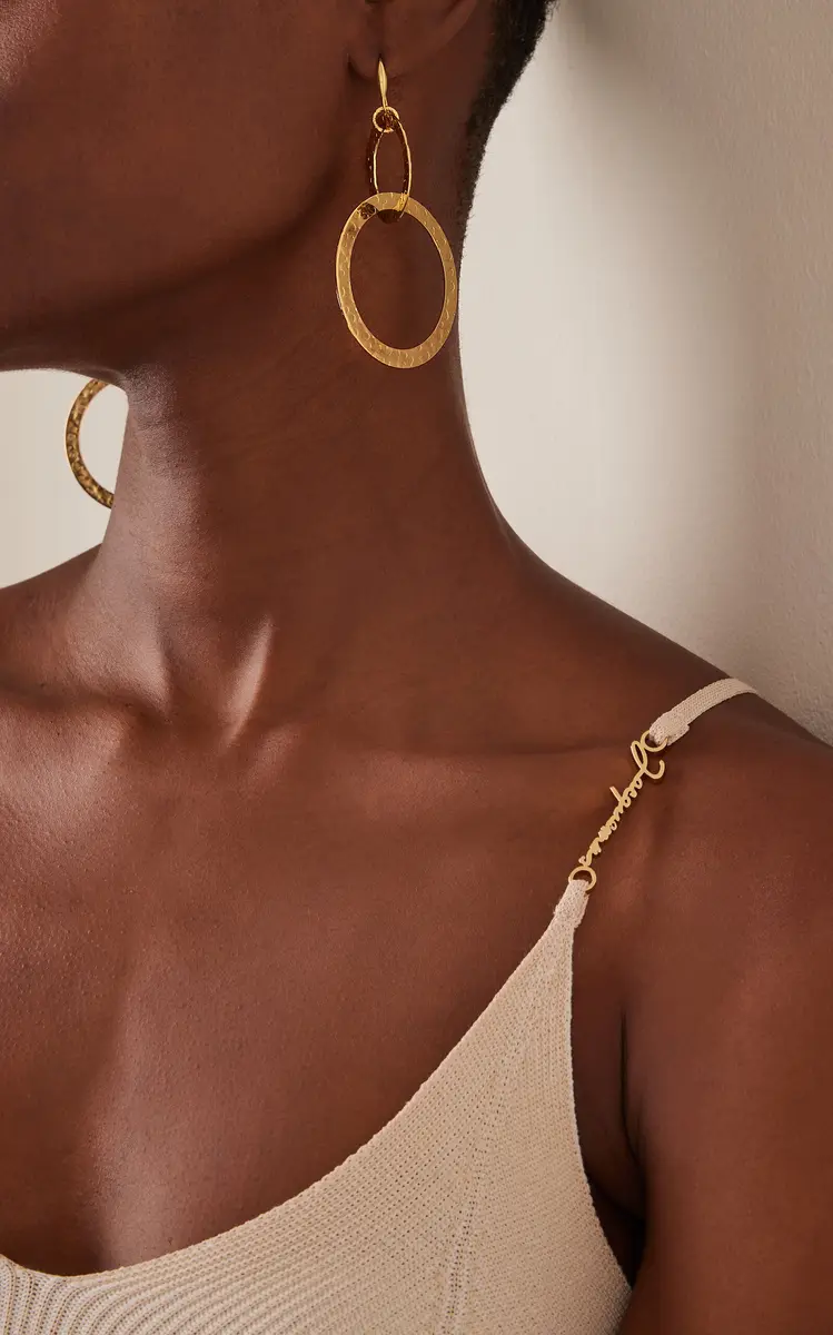 Sylvia Toledano Saturn 22K Gold-Plated Earrings | Thumbnail 2 Sylvia Toledano Saturn 22K Gold-Plated Earrings | Thumbnail 2