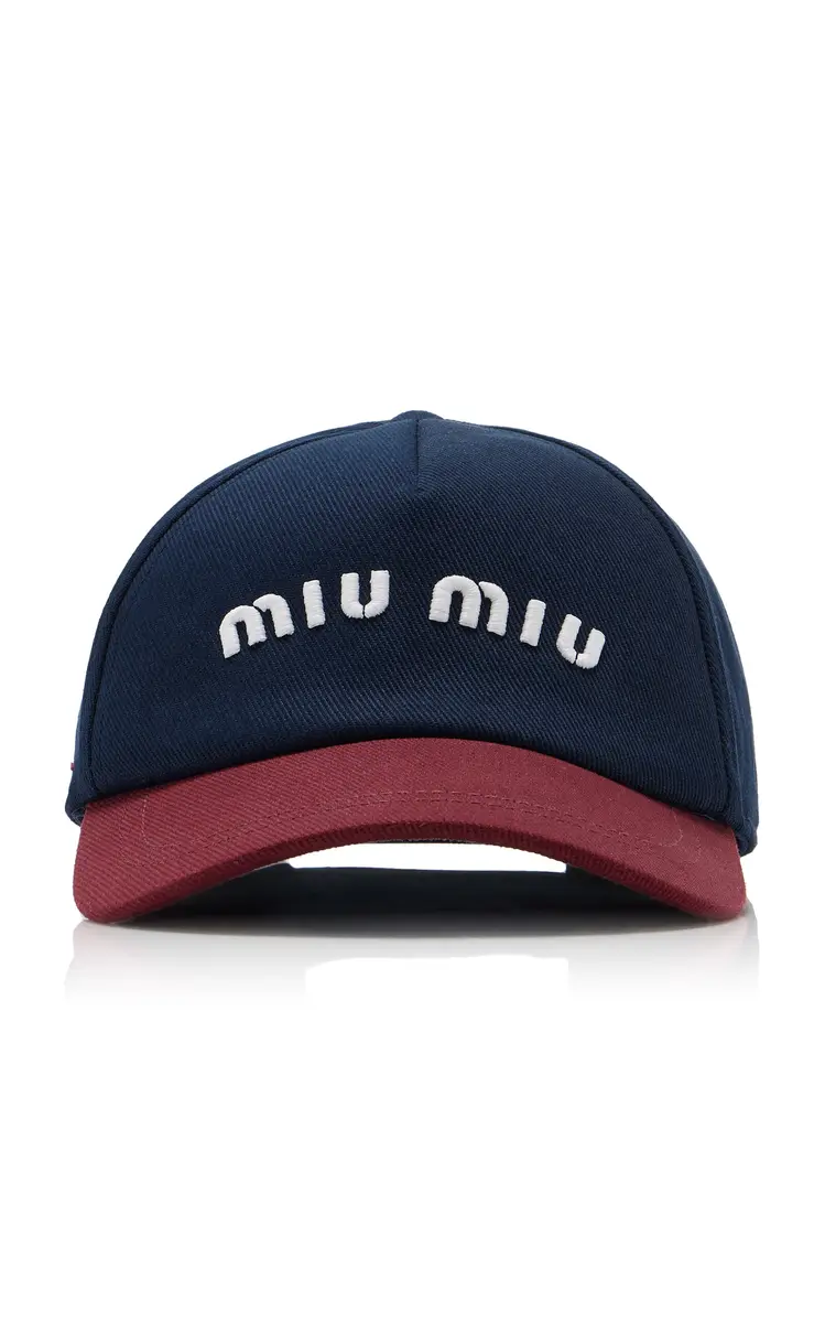 Miu Miu Cotton Baseball Cap | Thumbnail 2 Miu Miu Cotton Baseball Cap | Thumbnail 2