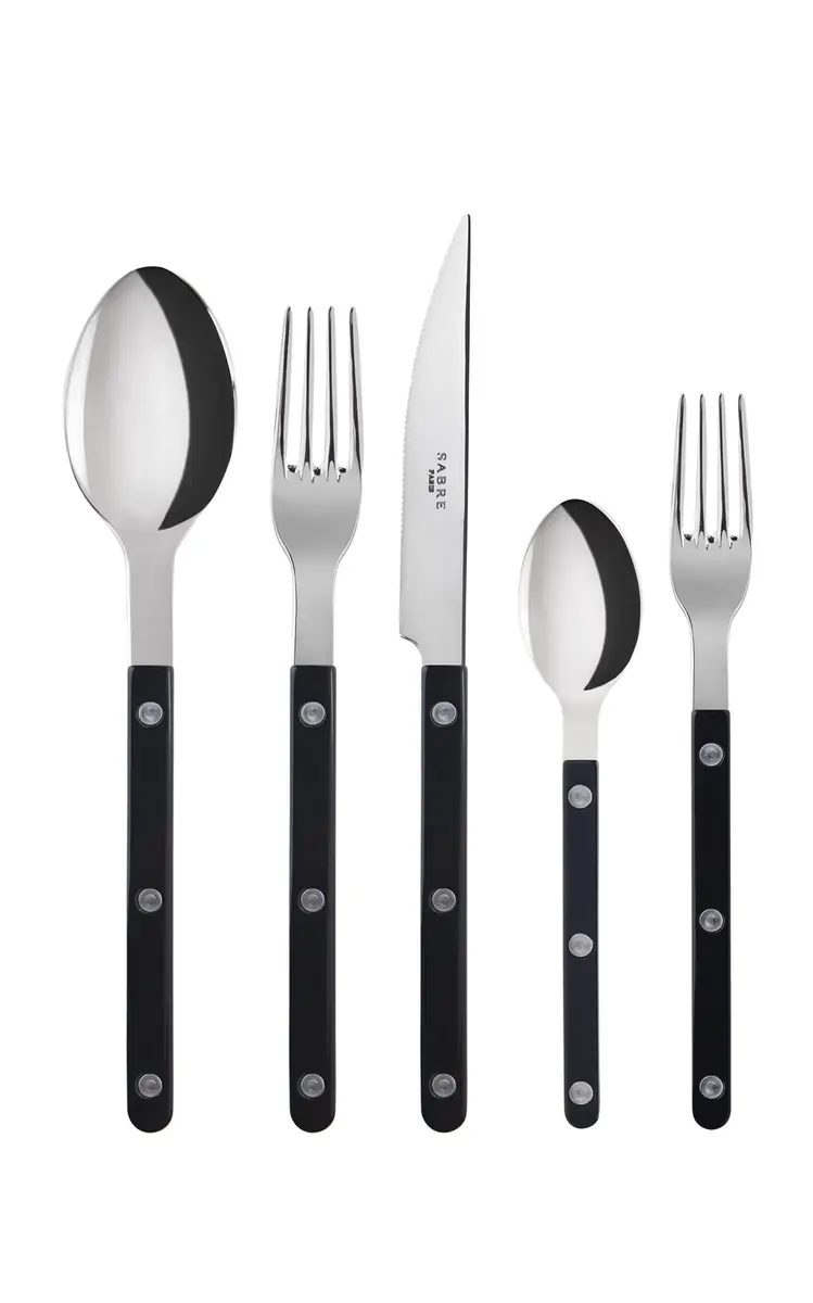 Sabre Bistrot Solid Five-Piece Silverware Set - Blue