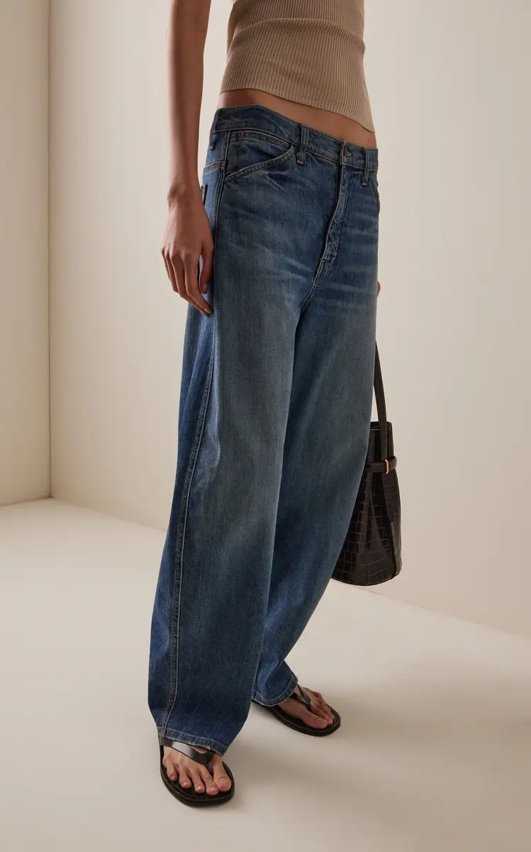 NILI LOTAN Tribeca Stretch Mid-Rise Barrel-Leg Jeans | Thumbnail 3 NILI LOTAN Tribeca Stretch Mid-Rise Barrel-Leg Jeans | Thumbnail 3