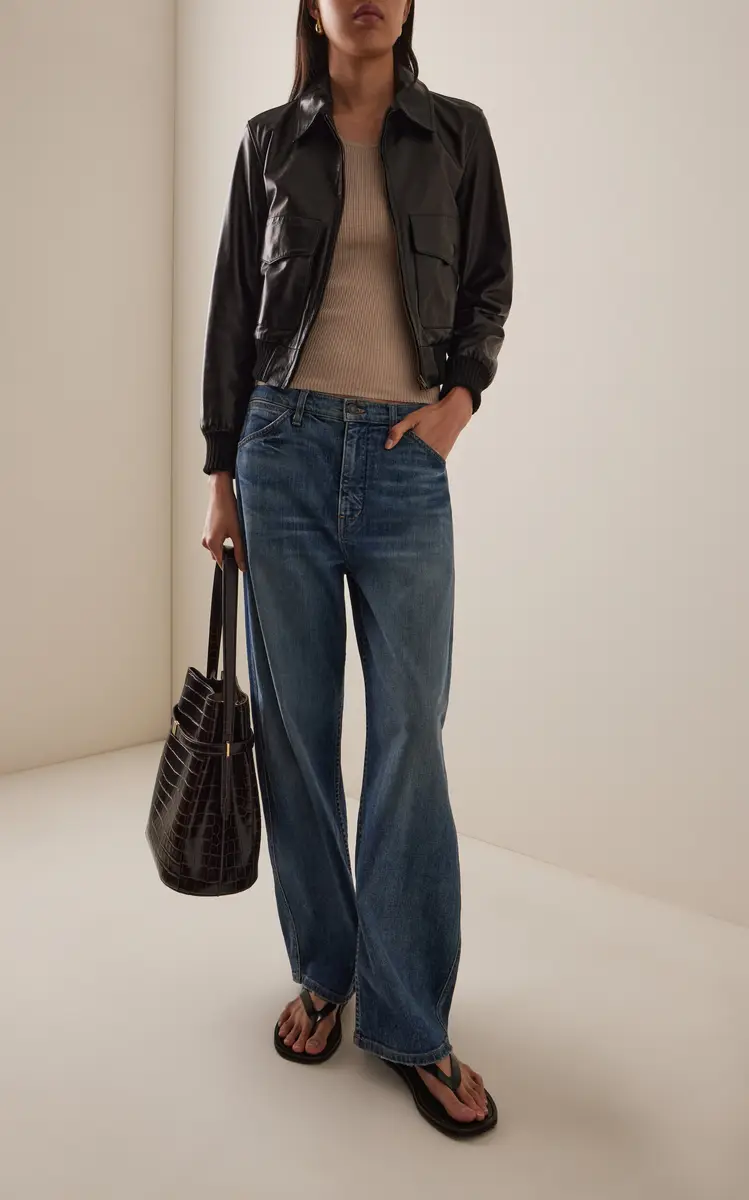 NILI LOTAN Tribeca Stretch Mid-Rise Barrel-Leg Jeans | Thumbnail 10 NILI LOTAN Tribeca Stretch Mid-Rise Barrel-Leg Jeans | Thumbnail 10