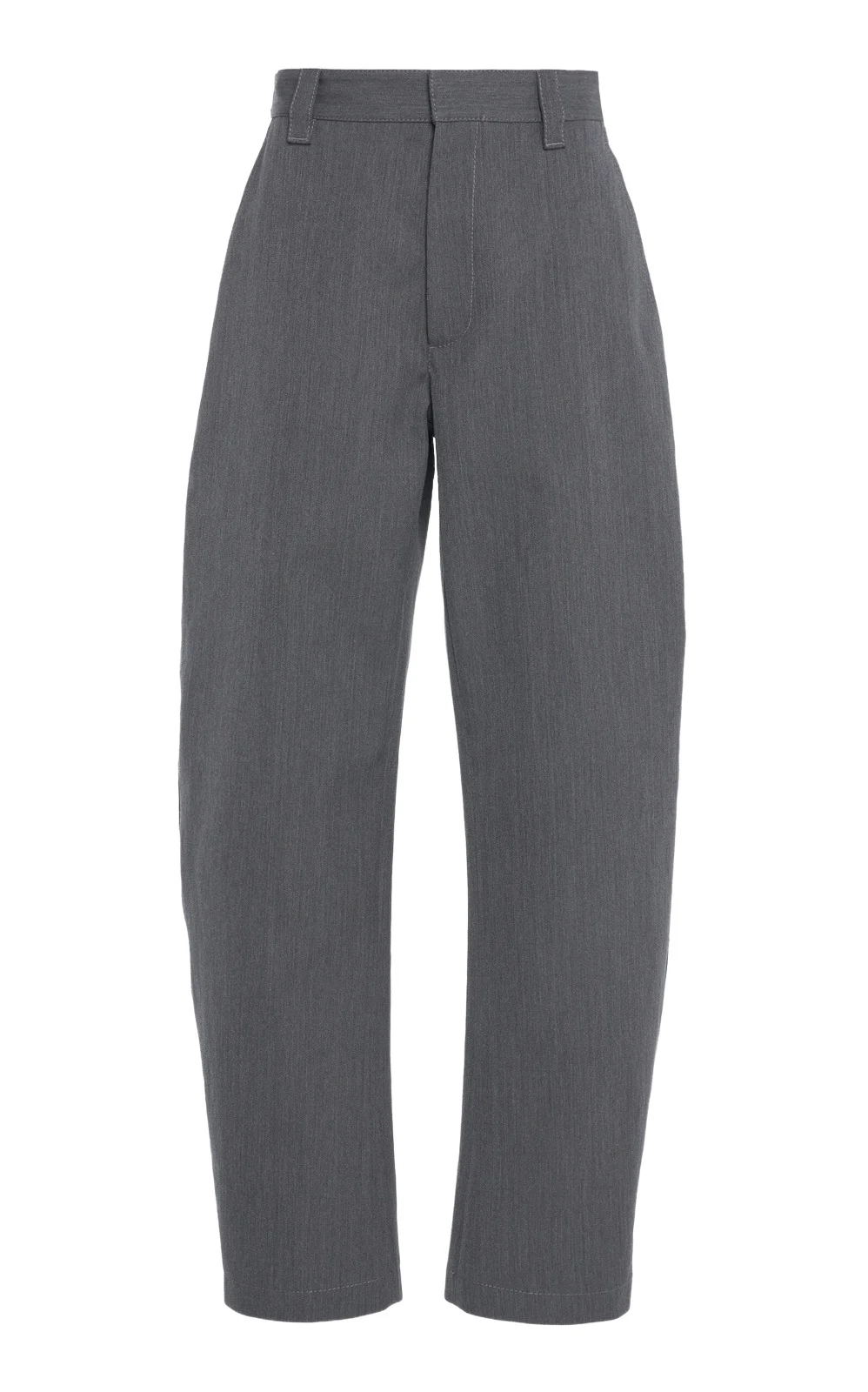 Wool-Cotton Tapered Trousers