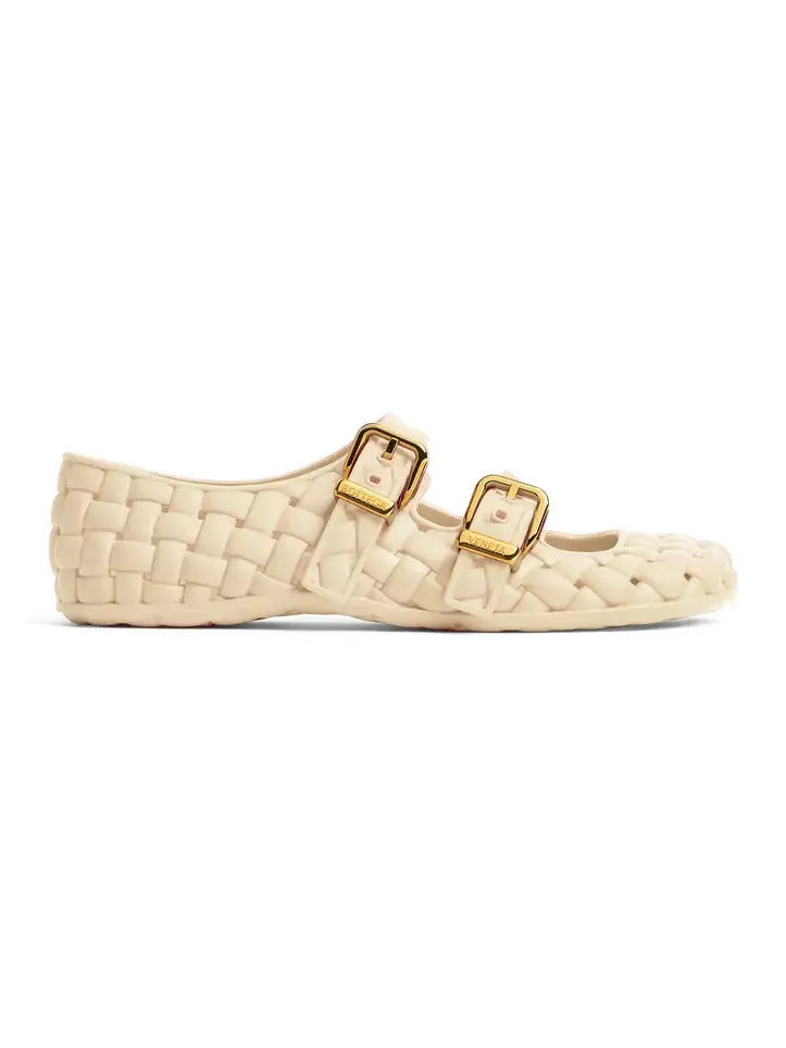 Amy Mary-Jane Rubber Ballet Flats