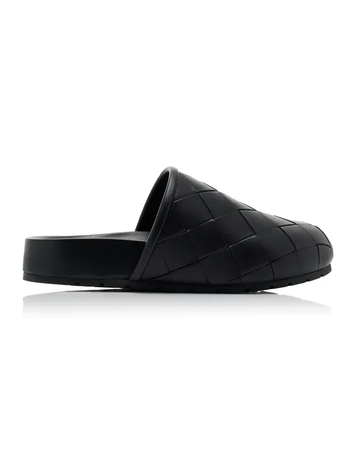 Bottega Veneta Reggie Intrecciato Leather Mules
