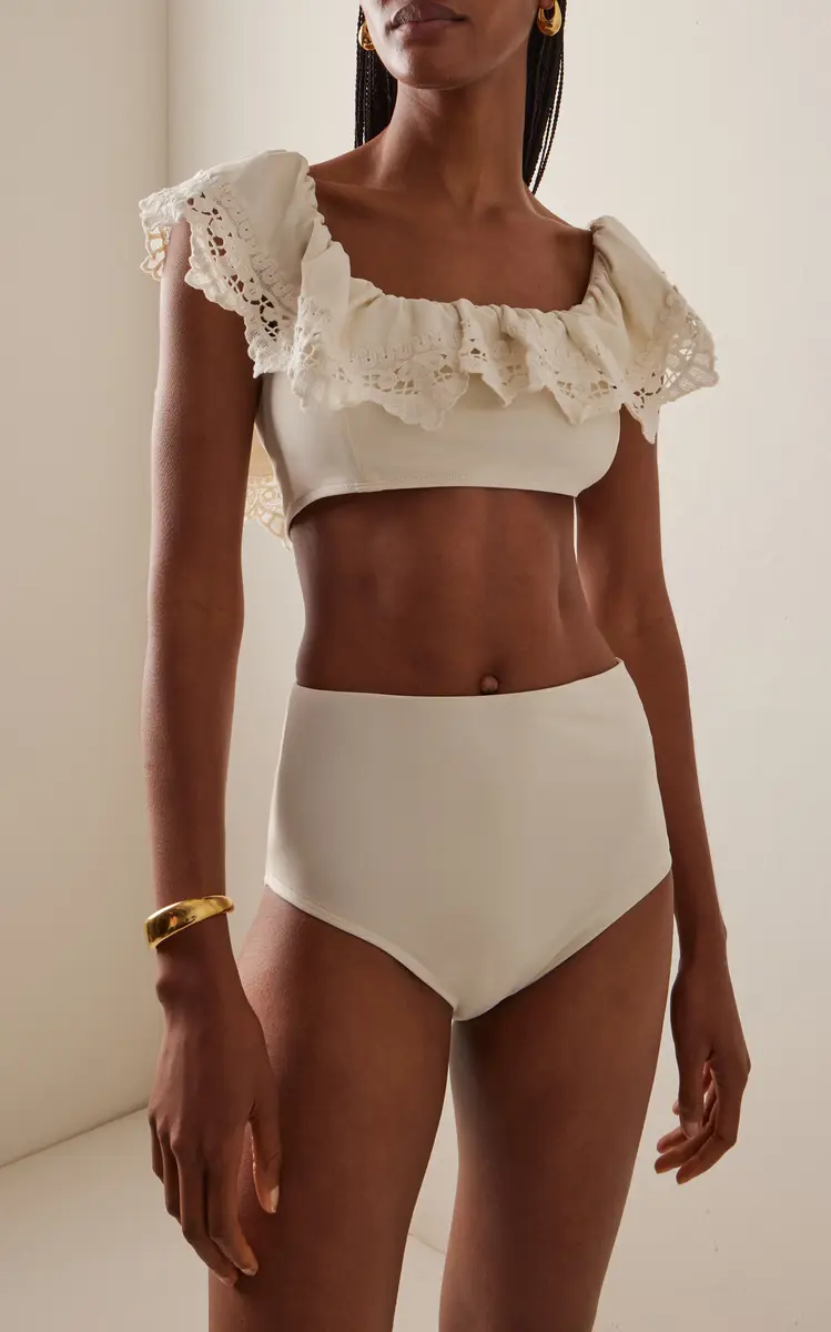 Sea Iyla Ruffled Lace-Trimmed Bikini Top | Thumbnail 2
