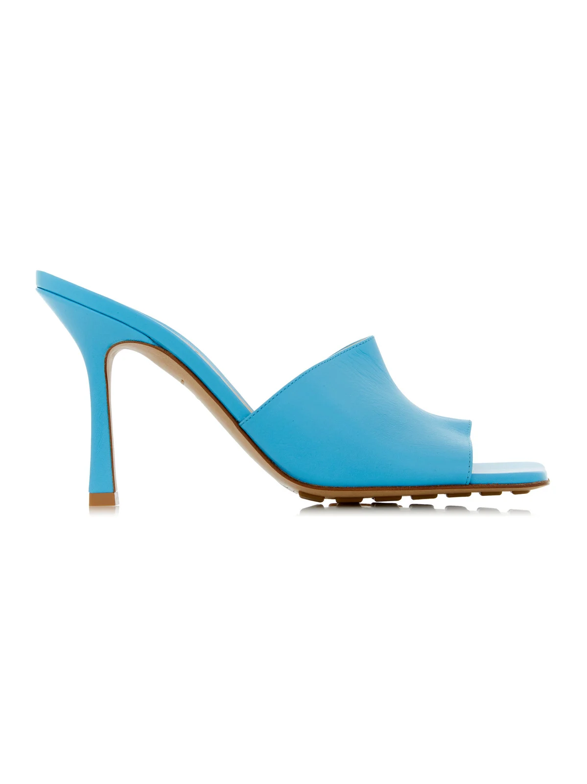 Stretch Leather Slide Sandals