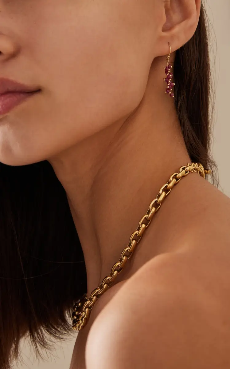 TEN THOUSAND THINGS 18K Yellow Gold Ruby Earrings | Thumbnail 2 TEN THOUSAND THINGS 18K Yellow Gold Ruby Earrings | Thumbnail 2