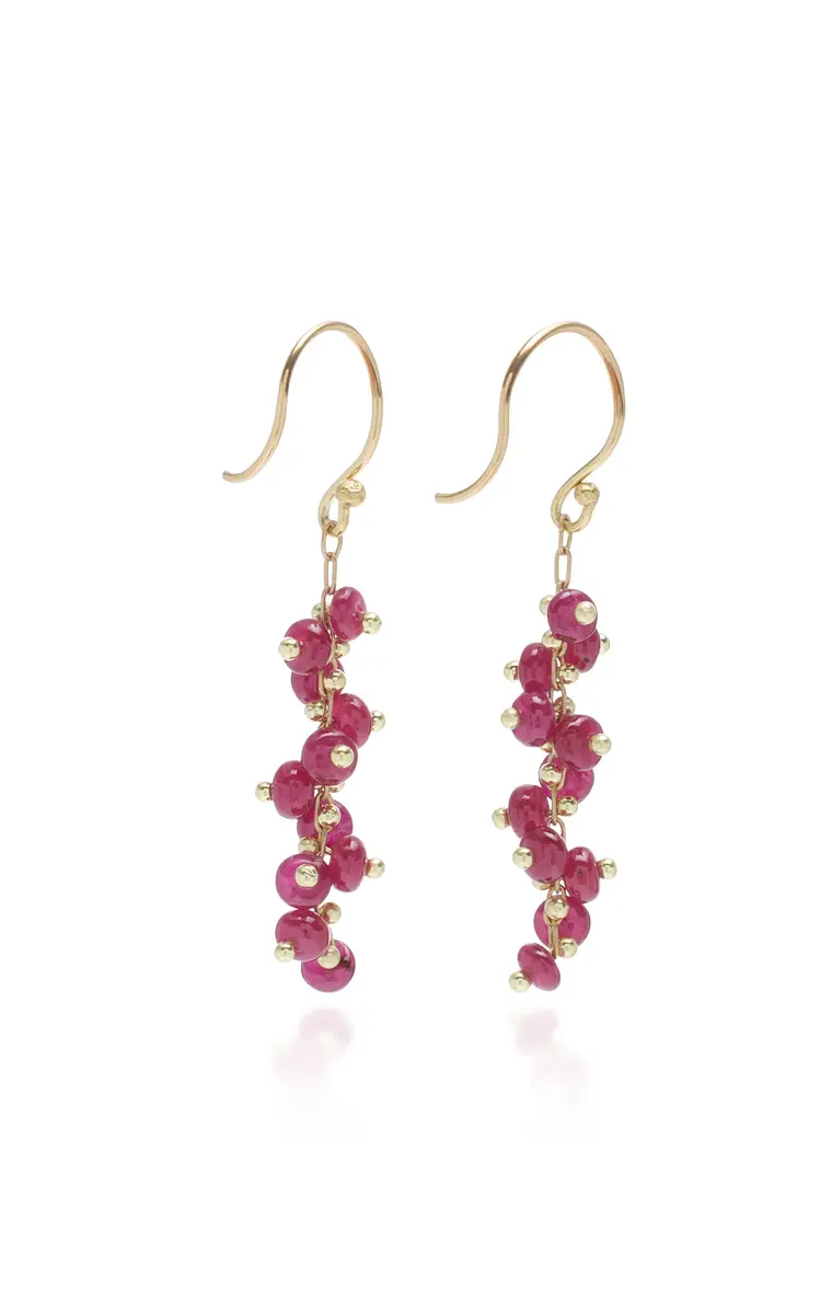 TEN THOUSAND THINGS 18K Yellow Gold Ruby Earrings | Thumbnail 3 TEN THOUSAND THINGS 18K Yellow Gold Ruby Earrings | Thumbnail 3