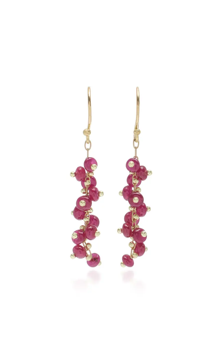 TEN THOUSAND THINGS 18K Yellow Gold Ruby Earrings