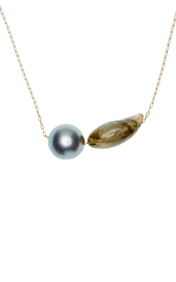 TEN THOUSAND THINGS 18K Yellow Gold Tahitian Pearl Necklace | Thumbnail 3