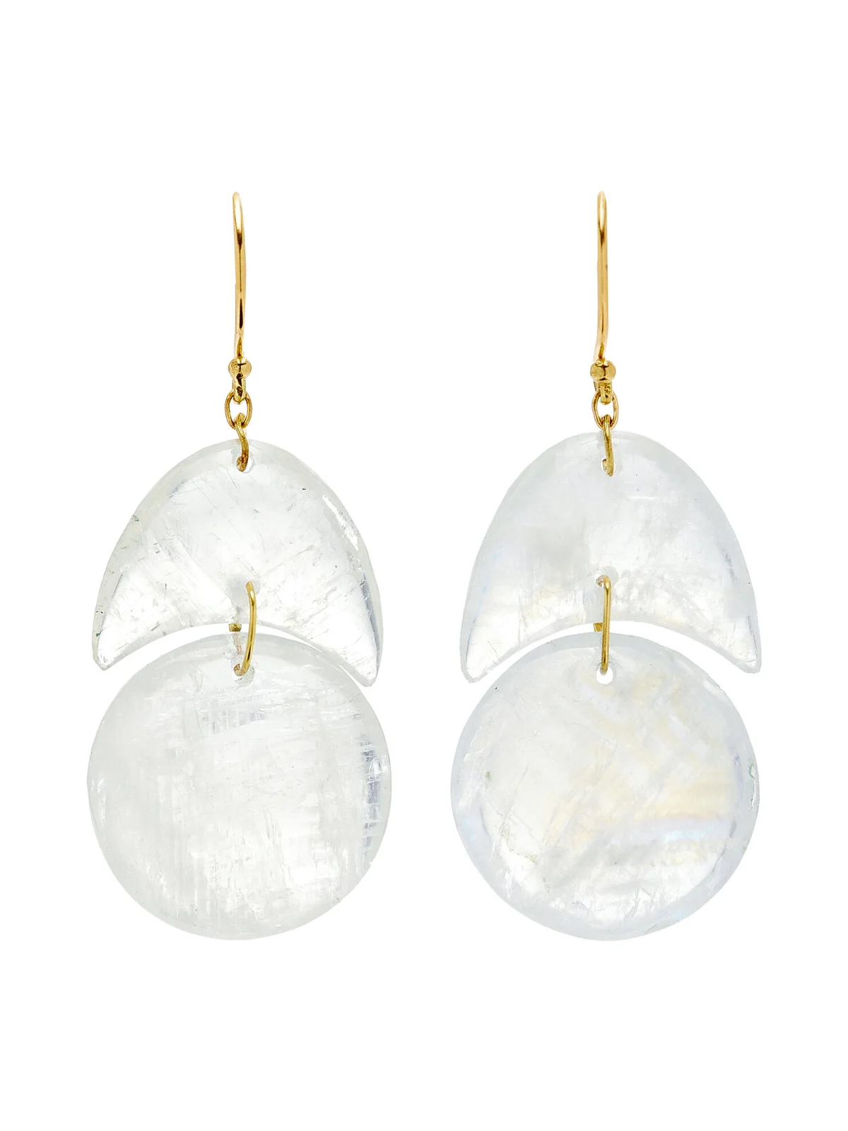 TEN THOUSAND THINGS Tiny Arps 18K Yellow Gold Moonstone Earrings
