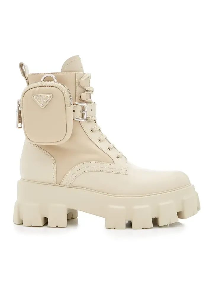 Monolith Leather and Nylon Combat Boots