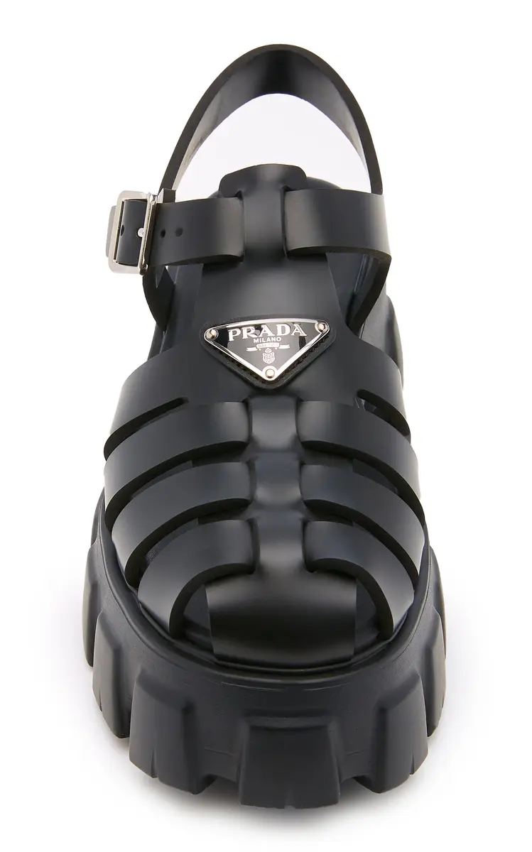Prada Monolith Rubber Fisherman Sandals | Thumbnail 3 Prada Monolith Rubber Fisherman Sandals | Thumbnail 3