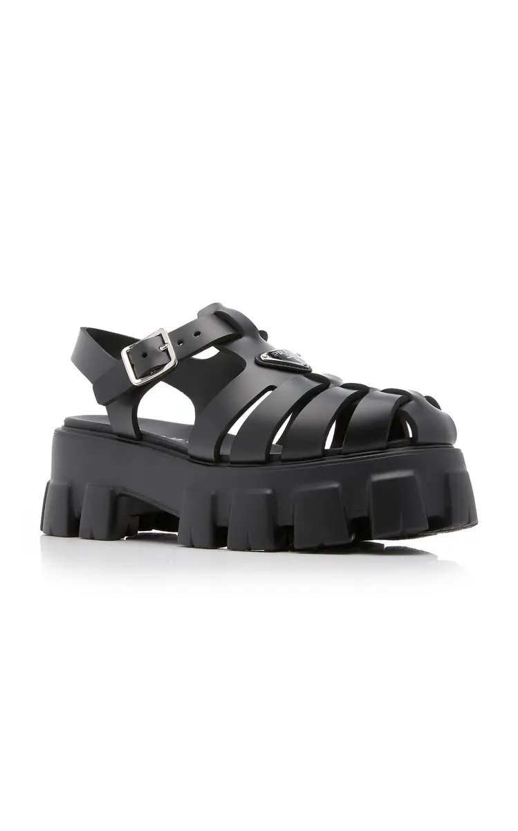 Prada Monolith Rubber Fisherman Sandals | Thumbnail 5 Prada Monolith Rubber Fisherman Sandals | Thumbnail 5