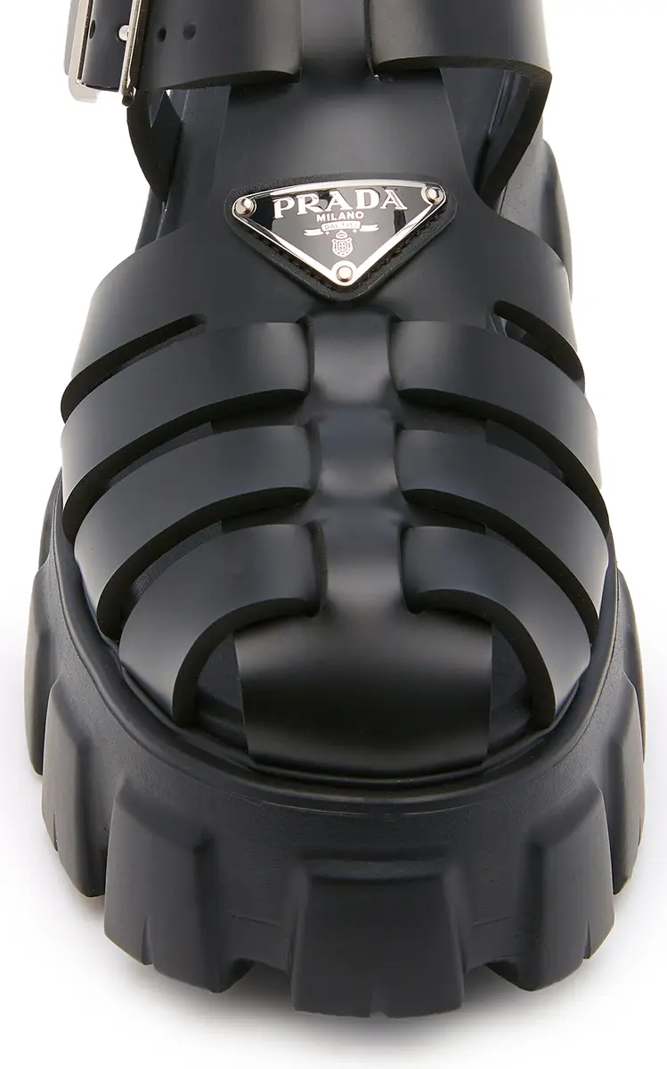 Prada Monolith Rubber Fisherman Sandals | Thumbnail 6 Prada Monolith Rubber Fisherman Sandals | Thumbnail 6