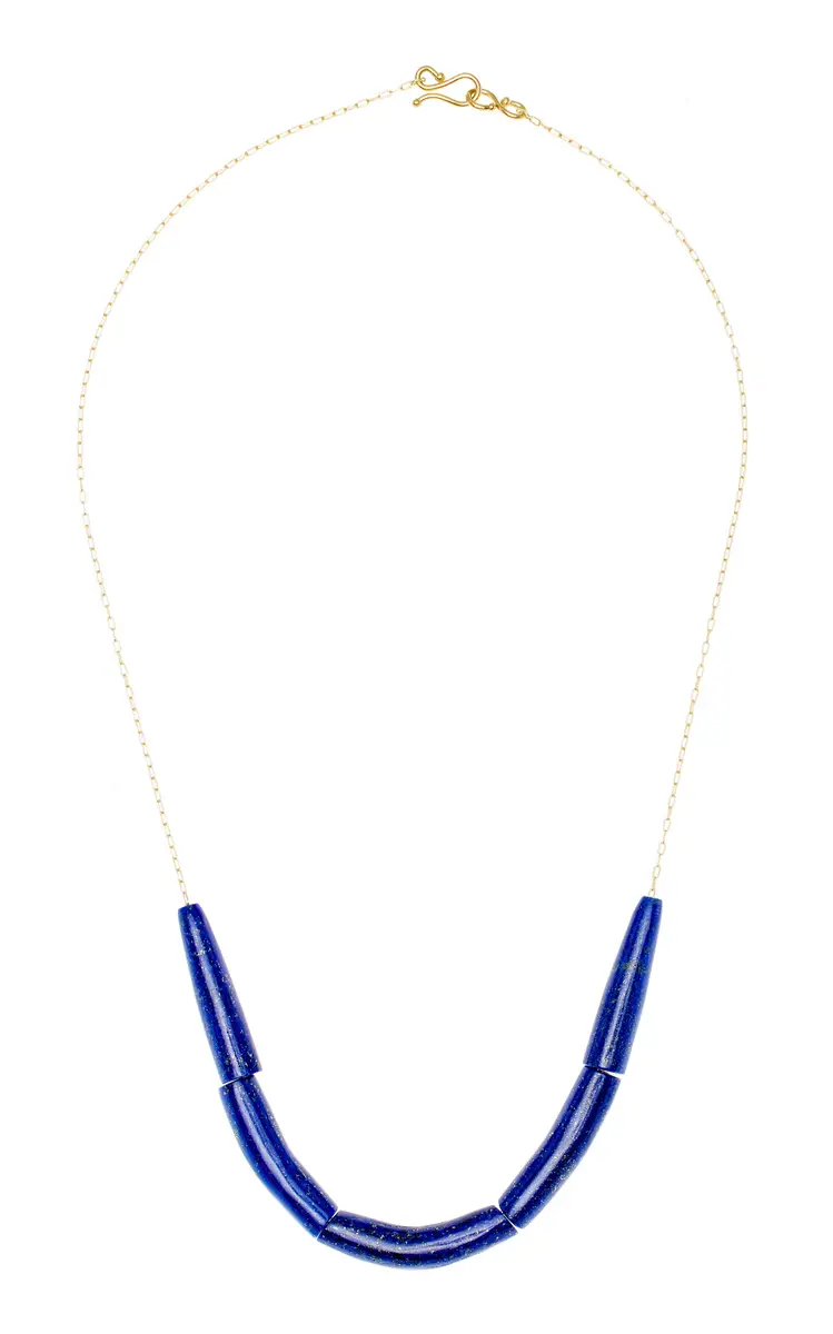 TEN THOUSAND THINGS 18K Yellow Gold Lapis Necklace | Thumbnail 4 TEN THOUSAND THINGS 18K Yellow Gold Lapis Necklace | Thumbnail 4