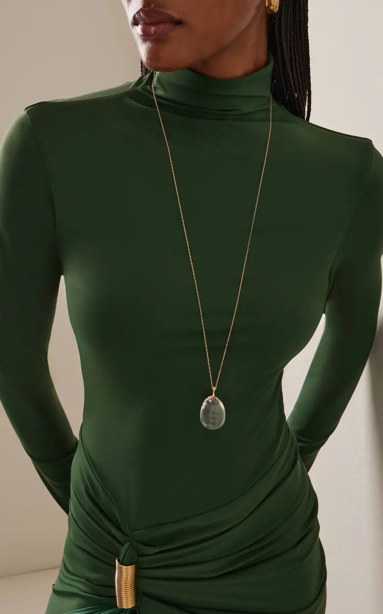 Annette Ferdinandsen Claw With Egg 14K Yellow Gold Quartz Pendant | Thumbnail 2 Annette Ferdinandsen Claw With Egg 14K Yellow Gold Quartz Pendant | Thumbnail 2