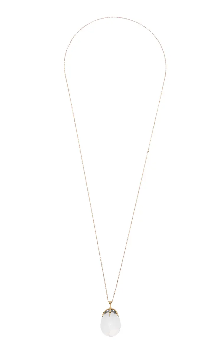 Annette Ferdinandsen Claw With Egg 14K Yellow Gold Quartz Pendant | Thumbnail 4 Annette Ferdinandsen Claw With Egg 14K Yellow Gold Quartz Pendant | Thumbnail 4