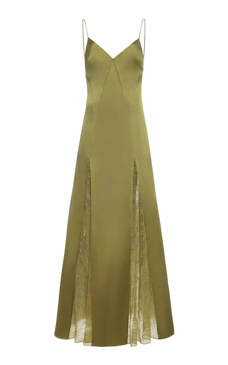 Staud Exclusive Trinity Lace-Inset Silk Maxi Slip Dress | Thumbnail 8 Staud Exclusive Trinity Lace-Inset Silk Maxi Slip Dress | Thumbnail 8