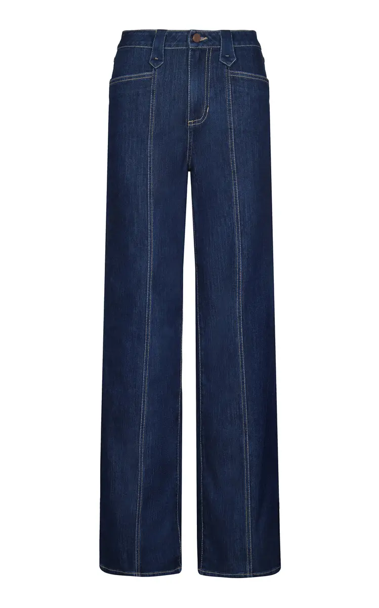 Johanna Ortiz A Navegar Stretch High-Rise Straight-Leg Jeans | Image 1 Johanna Ortiz A Navegar Stretch High-Rise Straight-Leg Jeans | Image 1