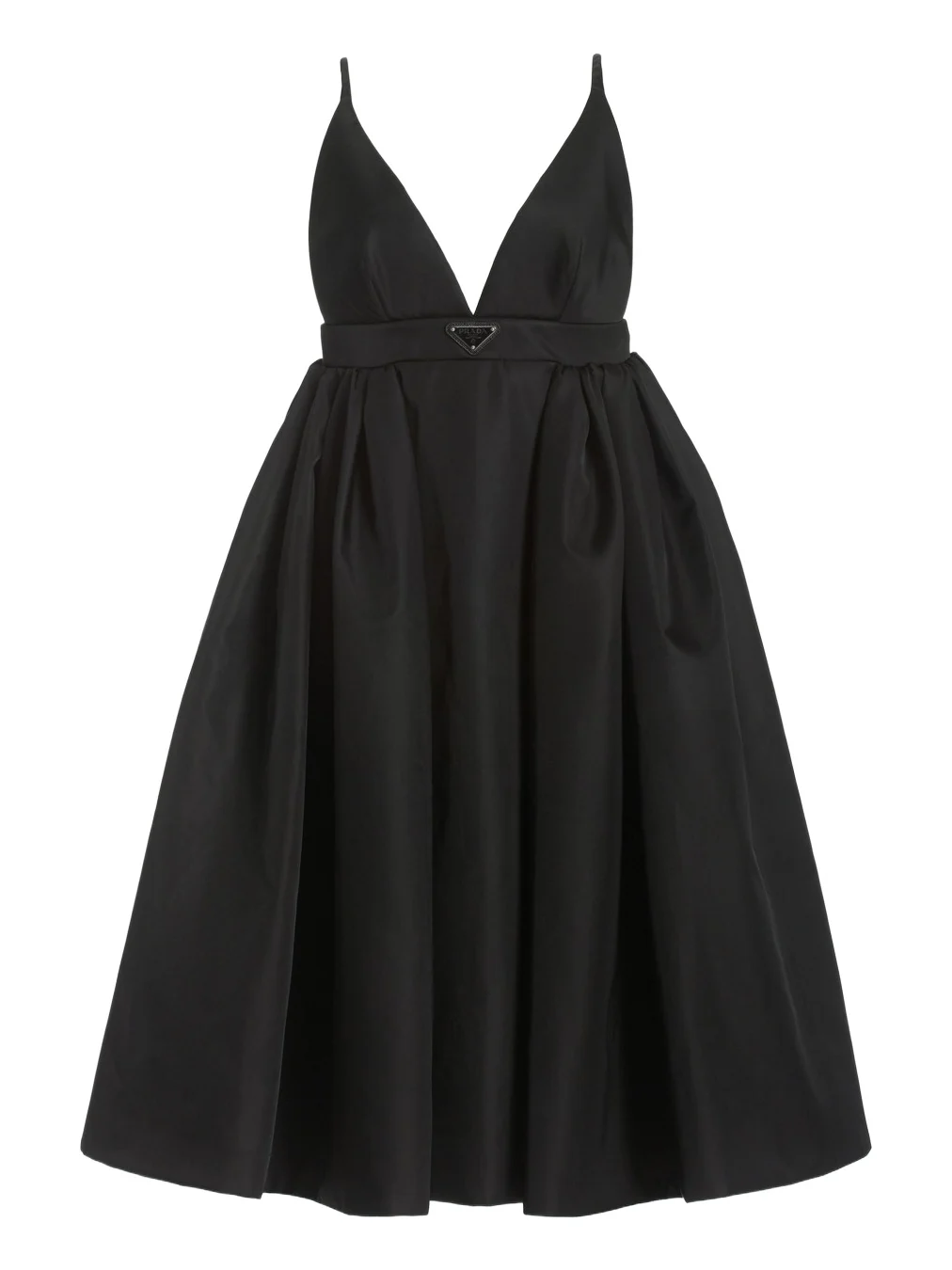 Logo-Detailed Nylon Gabardine Midi Dress