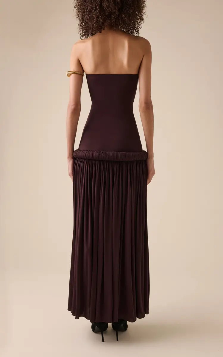 ALAÏA Piped Jersey Maxi Dress | Thumbnail 7 ALAÏA Piped Jersey Maxi Dress | Thumbnail 7