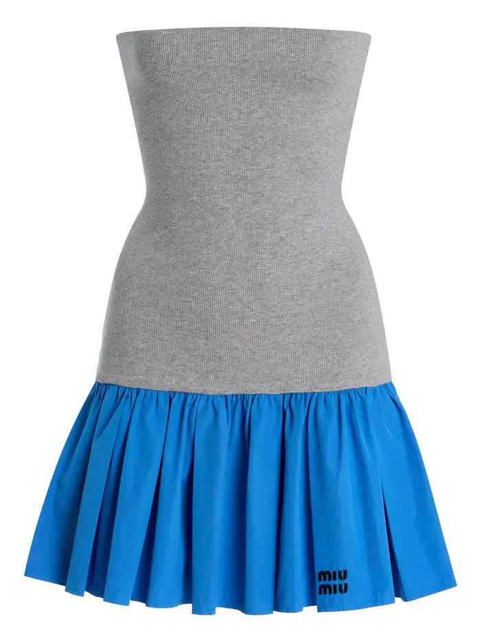 Jersey and Poplin Mini Dress Jersey and Poplin Mini Dress