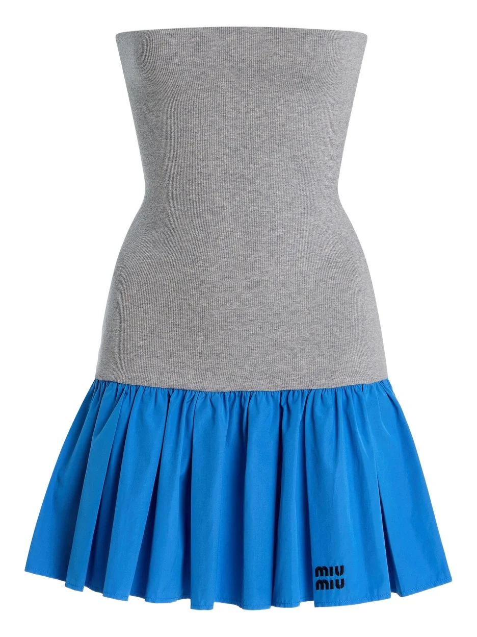 Jersey and Poplin Mini Dress Jersey and Poplin Mini Dress