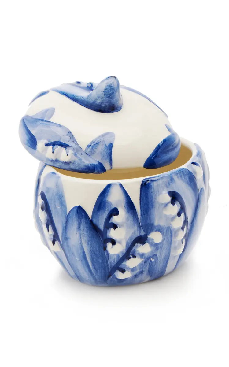 Moda Domus Lily Of The Valley Ceramic Teapot; Cream; and Sugar Set | Thumbnail 5 Moda Domus Lily Of The Valley Ceramic Teapot; Cream; and Sugar Set | Thumbnail 5