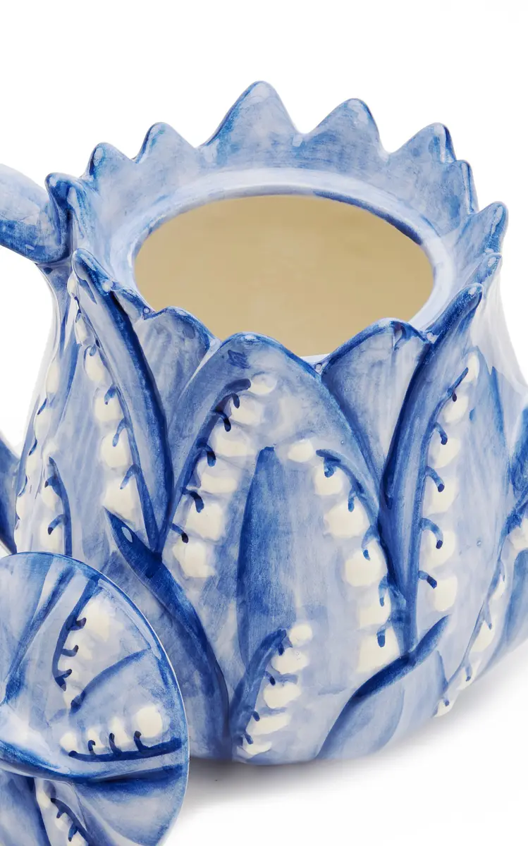 Moda Domus Lily Of The Valley Ceramic Teapot; Cream; and Sugar Set | Thumbnail 6 Moda Domus Lily Of The Valley Ceramic Teapot; Cream; and Sugar Set | Thumbnail 6