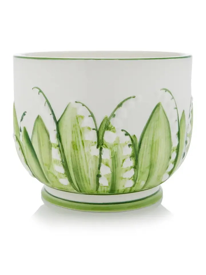 Moda Domus Lily Of The Valley Large Ceramic Cachepot