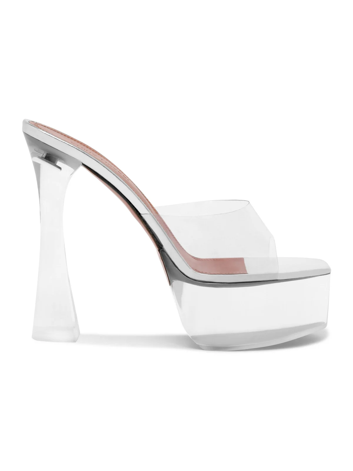 Amina Muaddi Dalida PVC Platform Mules