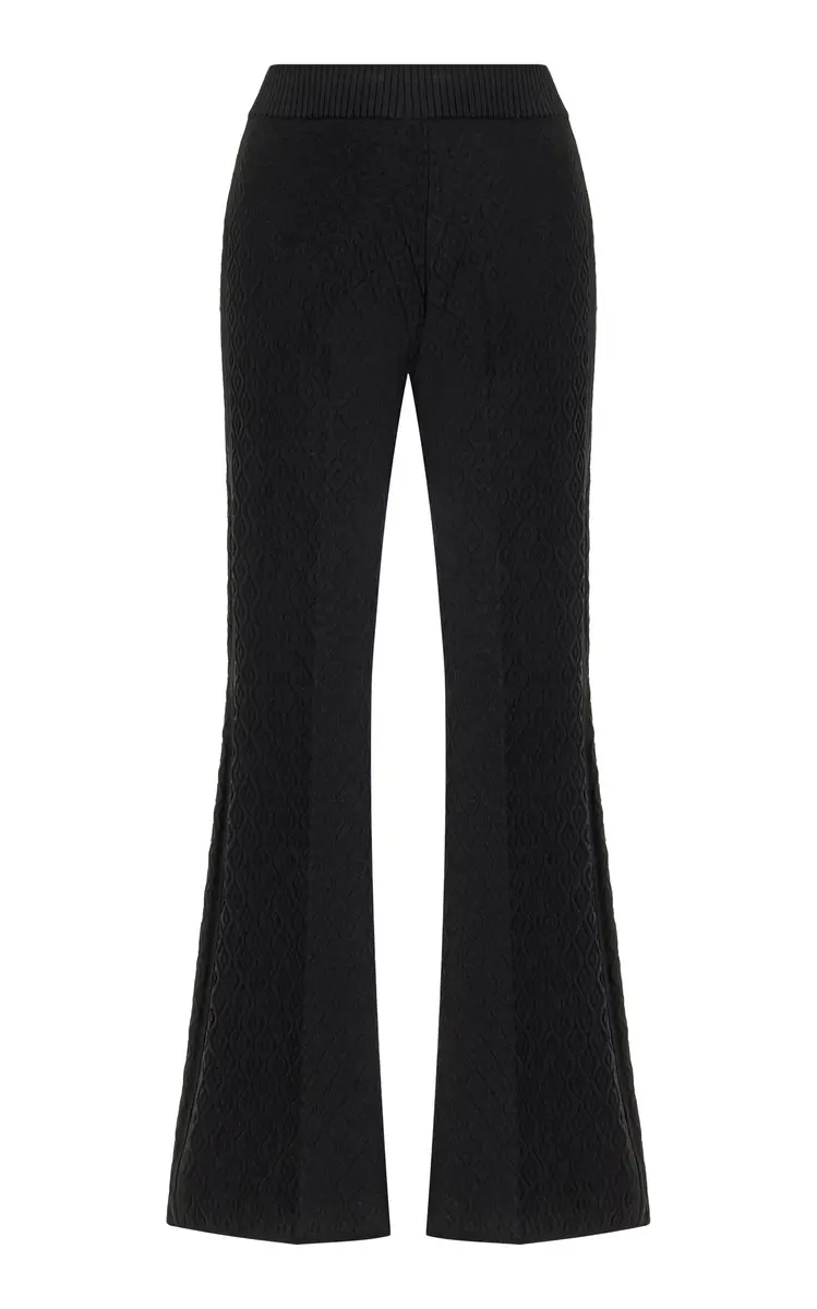 High Sport Kickit Flared Diamond-Jacquard Knit Pants | Thumbnail 2 High Sport Kickit Flared Diamond-Jacquard Knit Pants | Thumbnail 2
