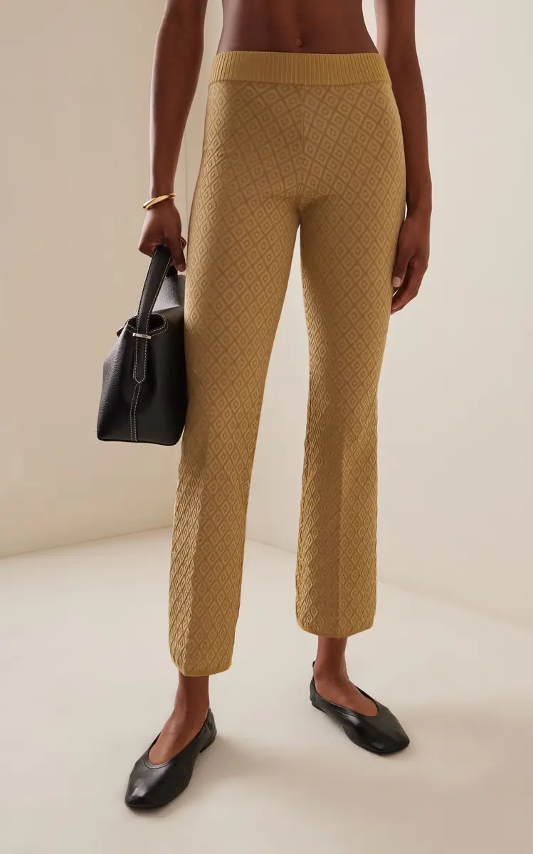 High Sport Kickit Flared Diamond-Jacquard Knit Pants | Thumbnail 3 High Sport Kickit Flared Diamond-Jacquard Knit Pants | Thumbnail 3