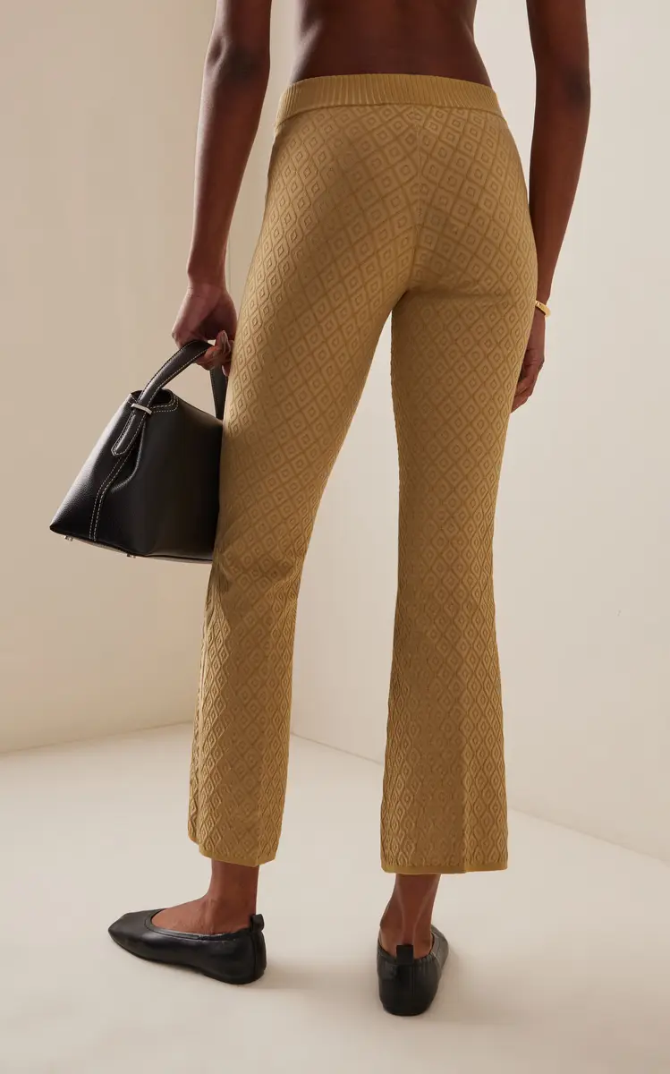 High Sport Kickit Flared Diamond-Jacquard Knit Pants | Thumbnail 4 High Sport Kickit Flared Diamond-Jacquard Knit Pants | Thumbnail 4