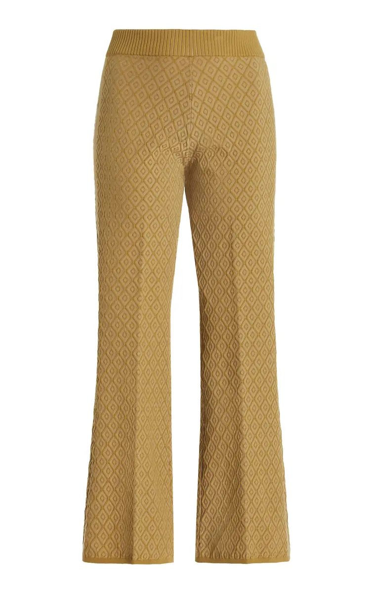 Kickit Flared Diamond-Jacquard Knit Pants Kickit Flared Diamond-Jacquard Knit Pants