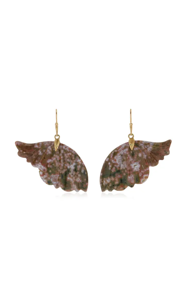 Annette Ferdinandsen Enchanted Fairy Wing 18K Yellow Gold; Jasper Earrings | Thumbnail 4 Annette Ferdinandsen Enchanted Fairy Wing 18K Yellow Gold; Jasper Earrings | Thumbnail 4