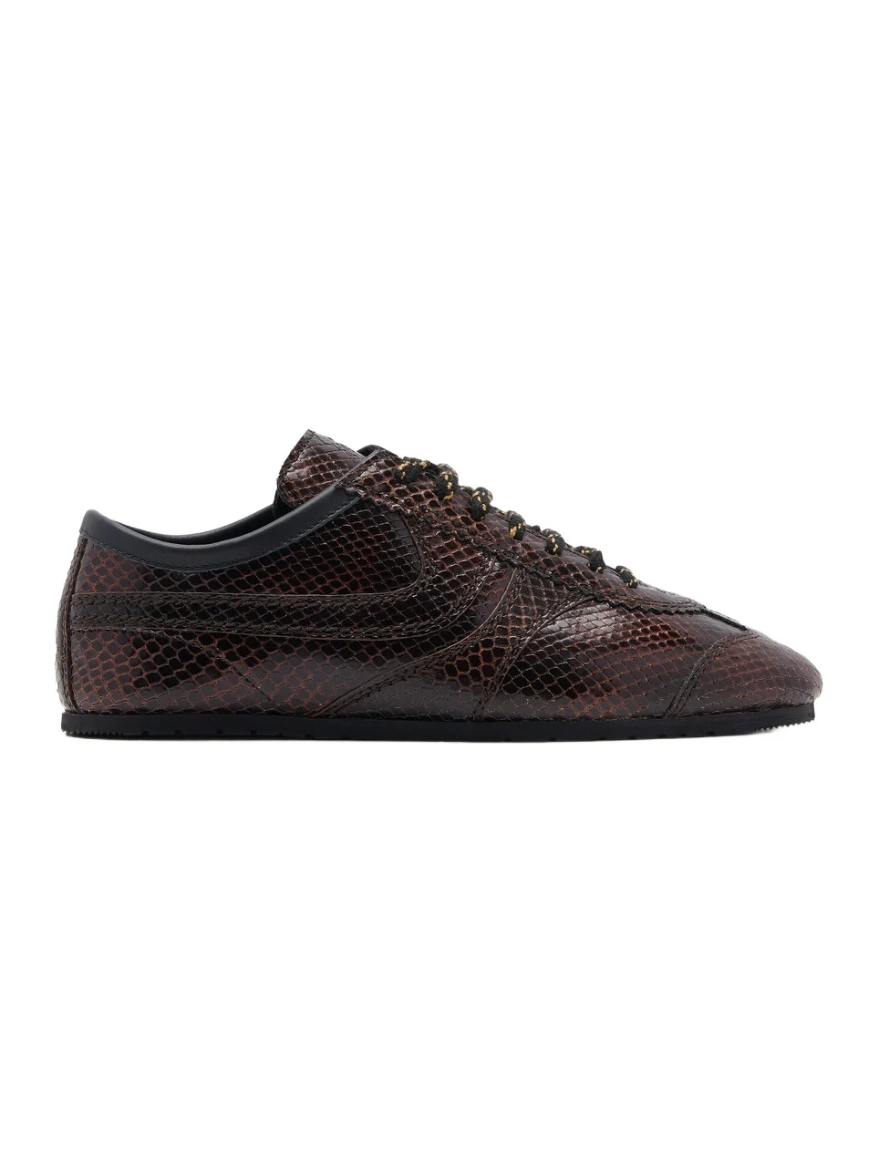 Dries Van Noten Snake-Effect Leather Sneakers