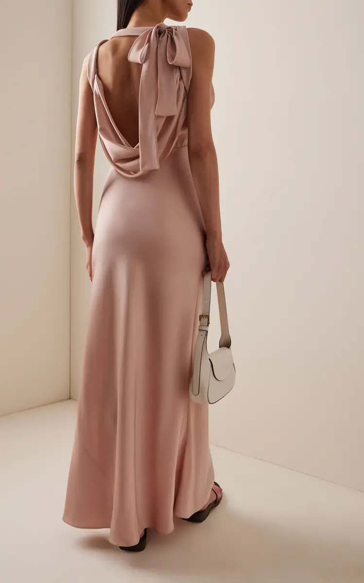 Miu Miu Satin Maxi Slip Dress | Thumbnail 4 Miu Miu Satin Maxi Slip Dress | Thumbnail 4